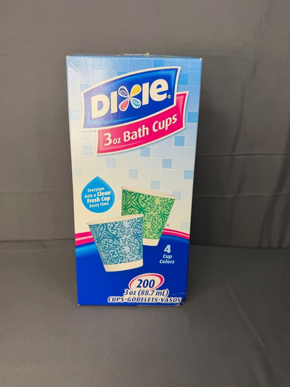 Vtg 2012 3 oz Bath Cups 200 Count Discontinued Damask Lattice Design NEW